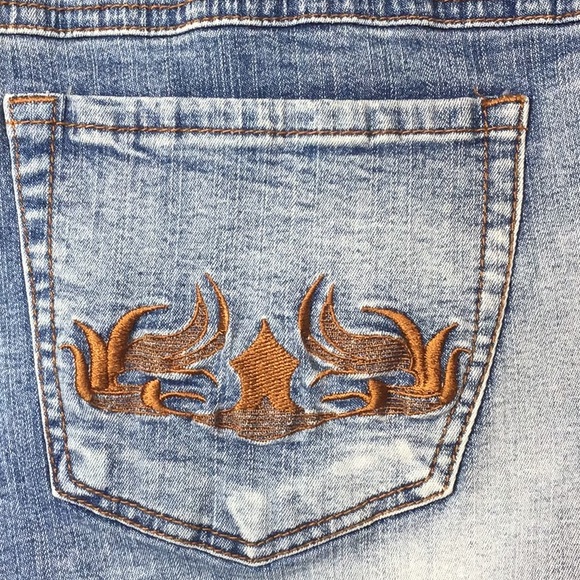 VTG 🐎 L.A. Blues ‘Gaucho Stretch’ Distressed Embroidered Jeans Sz.14 - Picture 10 of 16